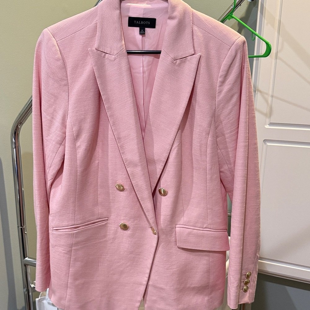 Talbots Light Pink Double-Breasted Blazer